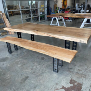 A Wooden Picnic Table and Dining Table Furniture