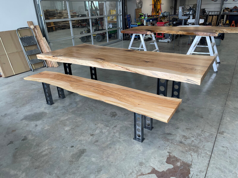 A Wooden Picnic Table and Dining Table Furniture