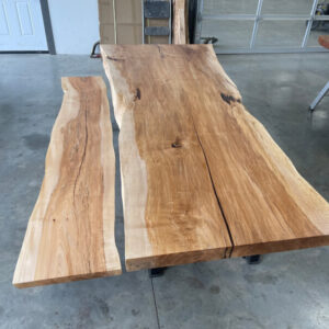 A Wooden Picnic Table on the Office