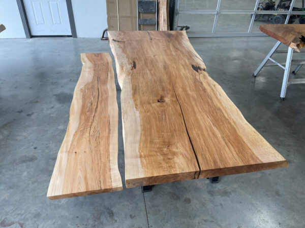 A Wooden Picnic Table on the Office